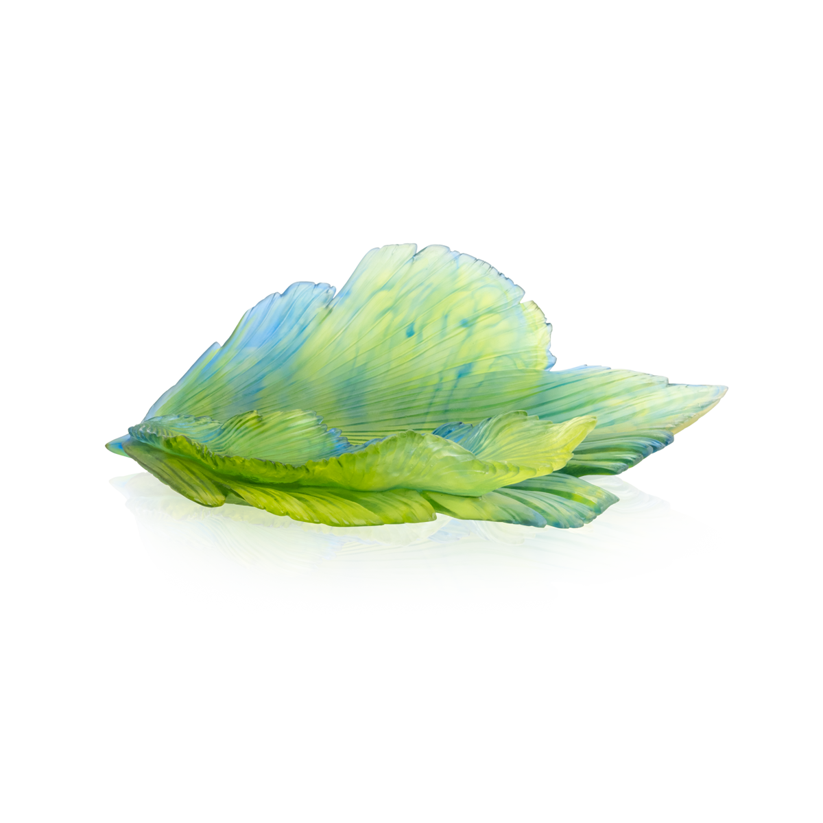 Daum Art Glass Daum Crystal MEDIUM BOWL - Fleur de Paon Exotique