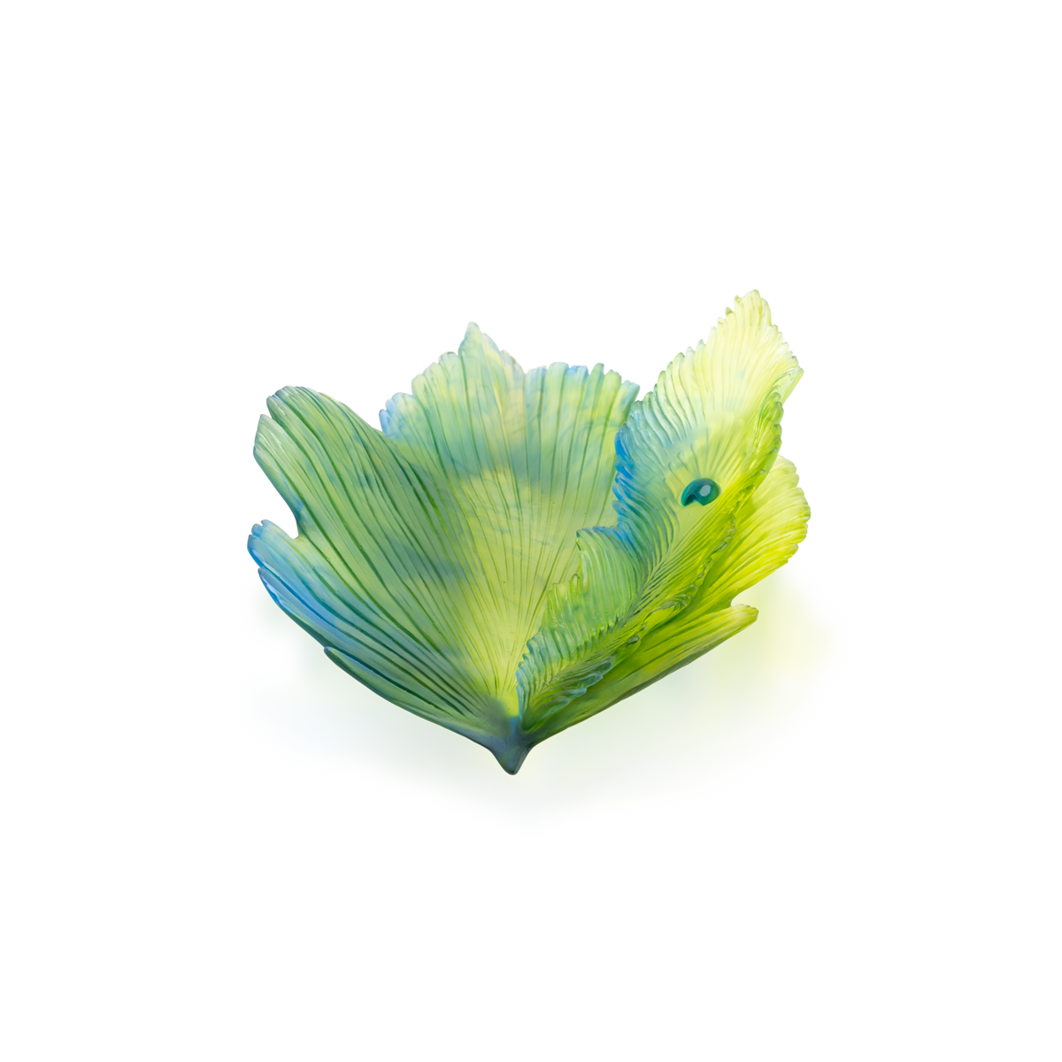 Daum Art Glass Daum Crystal MEDIUM BOWL - Fleur de Paon Exotique
