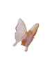 Daum Art Glass Daum Crystal Pink & Amber Yellow Butterfly