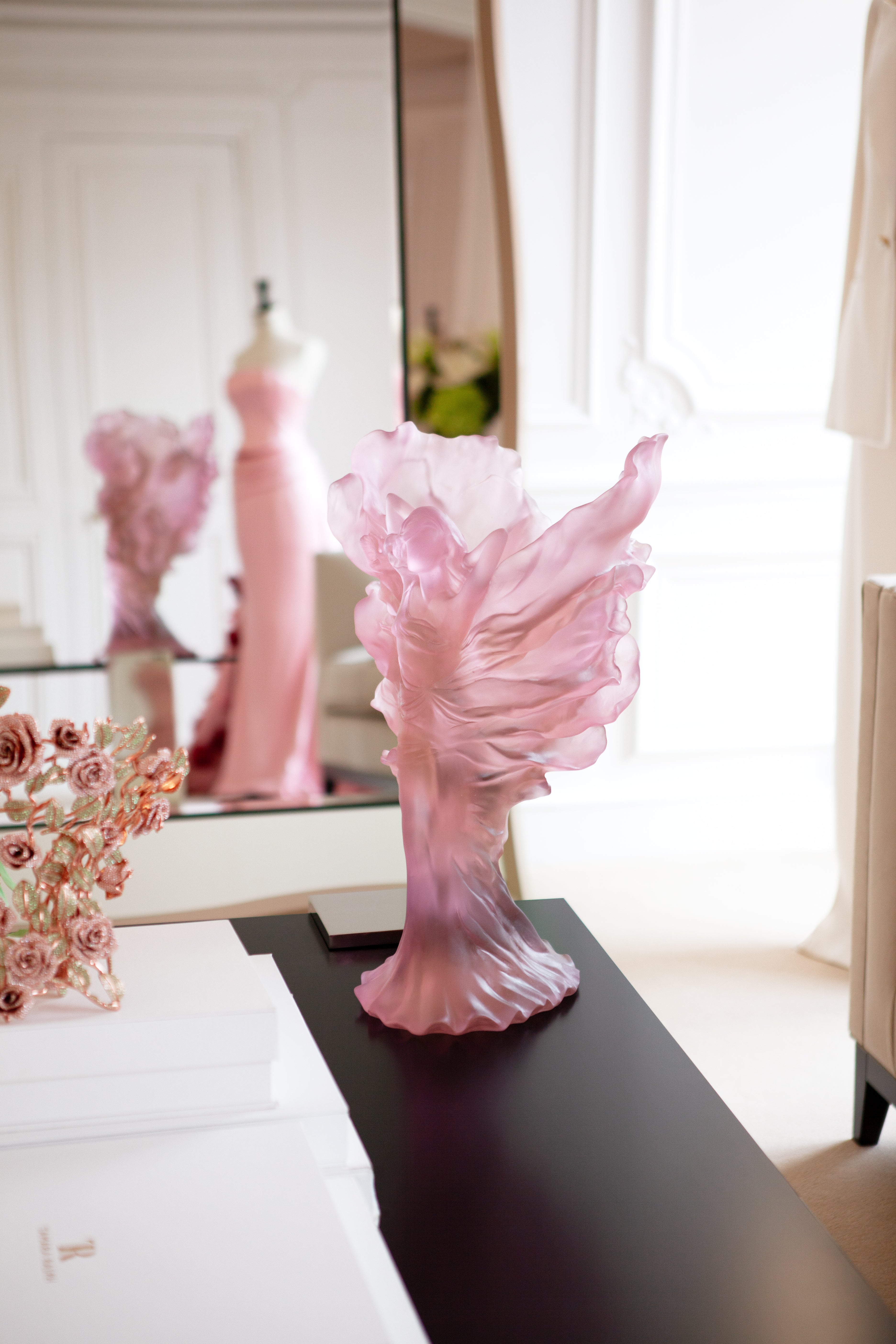 Daum Art Glass Daum Crystal Poetic by Tamara Ralph - Magnum Vase