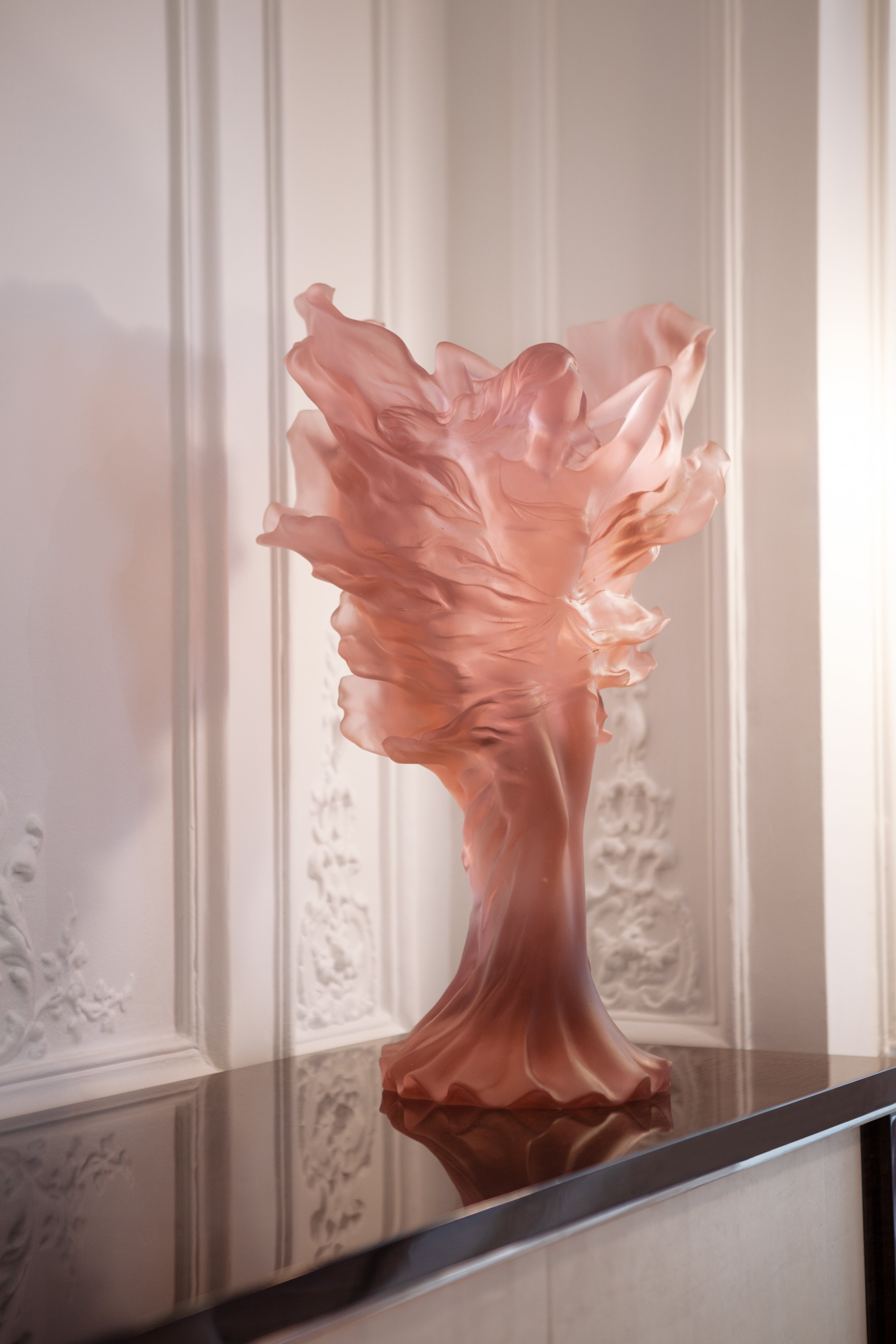Daum Art Glass Daum Crystal Poetic by Tamara Ralph - Magnum Vase