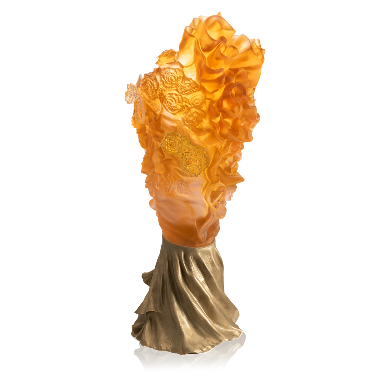 Daum Art Glass Daum Crystal Rose Royale Prestige Vase