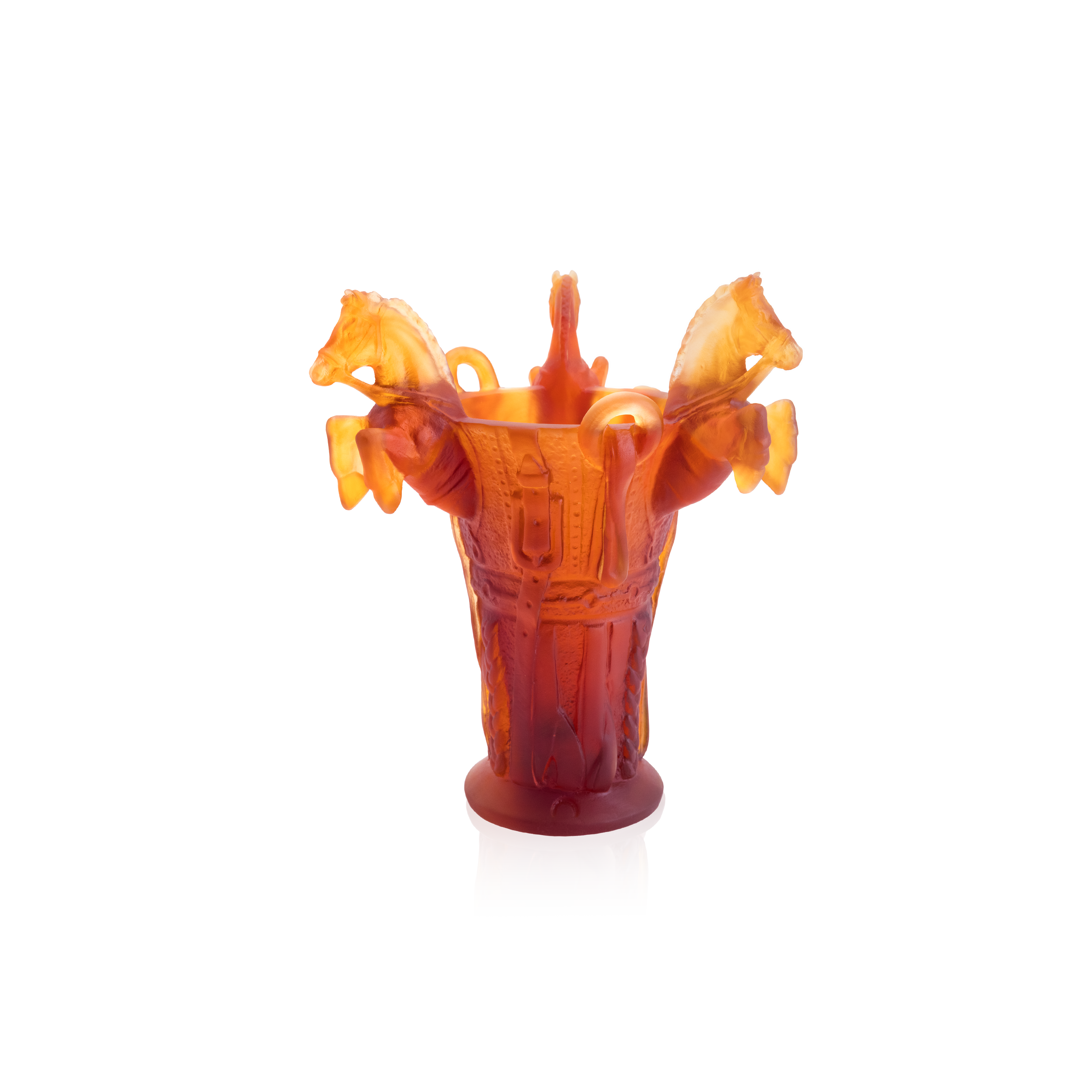 Daum Art Glass Daum Crystal Small Vase - Rêve Équestre