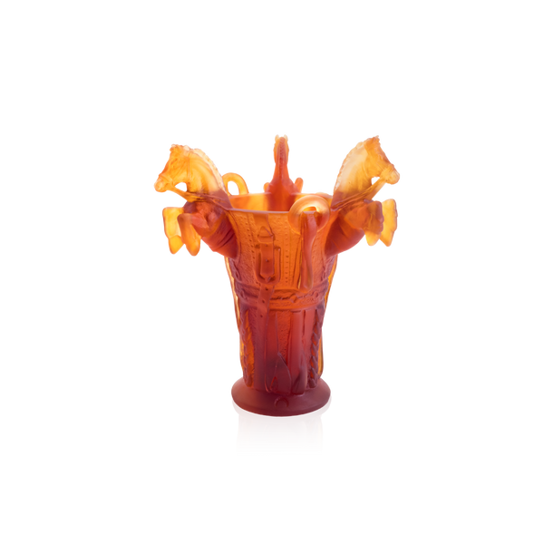 Daum Art Glass Daum Crystal Small Vase - Rêve Équestre