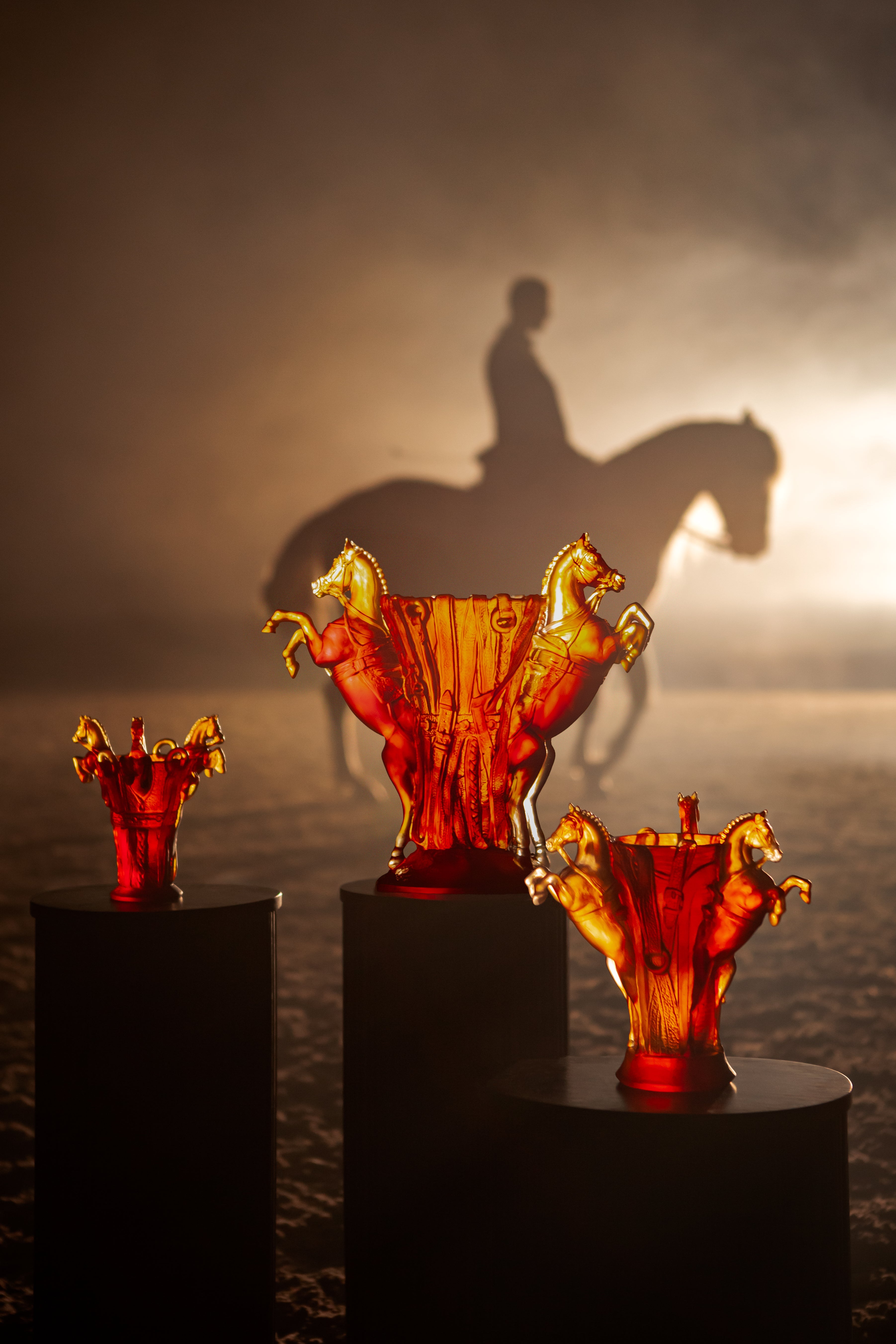 Daum Art Glass Daum Crystal Small Vase - Rêve Équestre