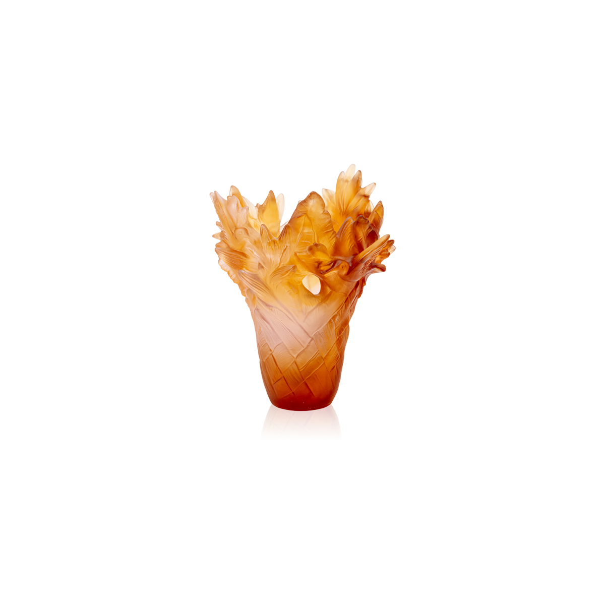 Daum Art Glass Daum Crystal Tressage Paradis Medium Vase