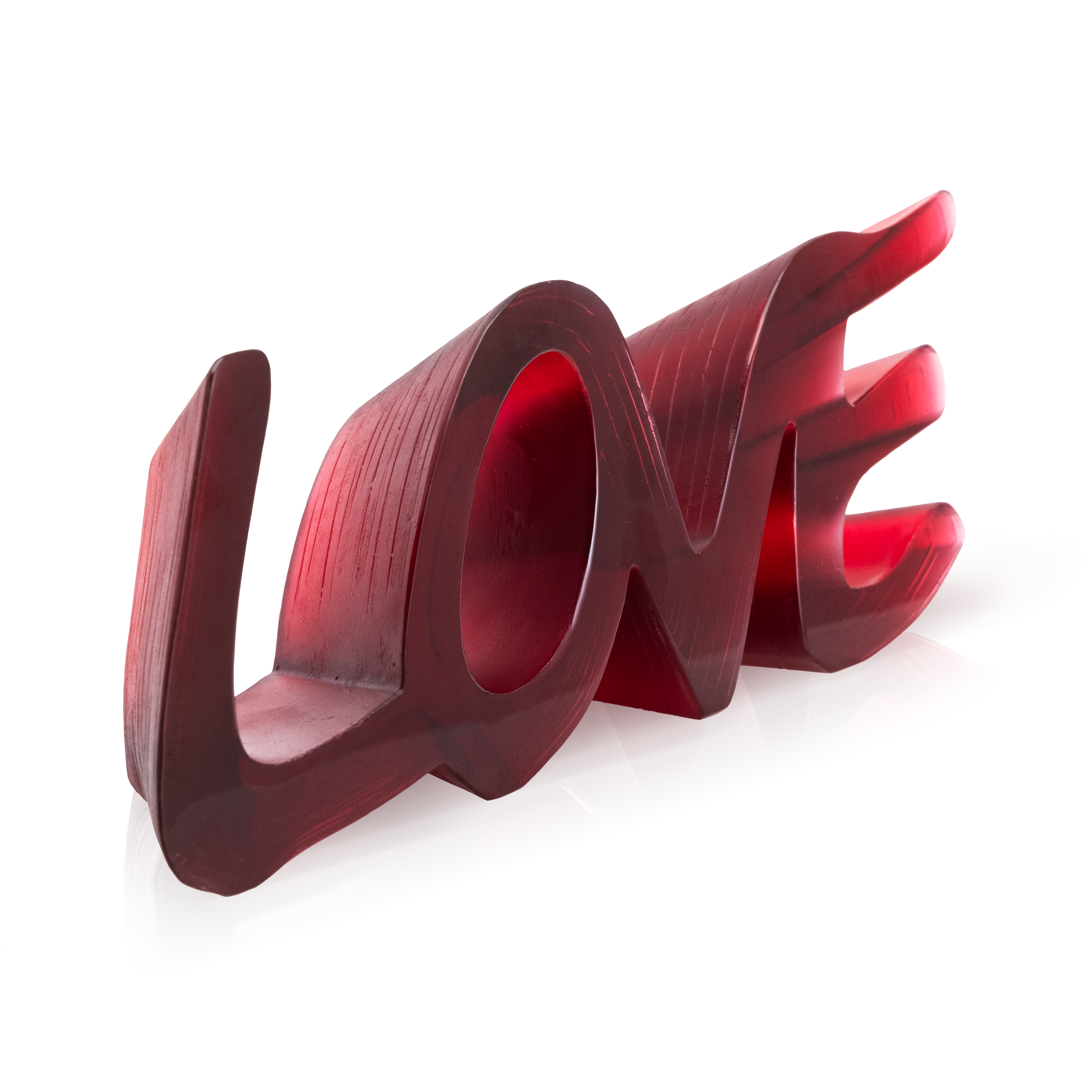 Daum Art Glass Daum Crystal True Love Red Large True Love