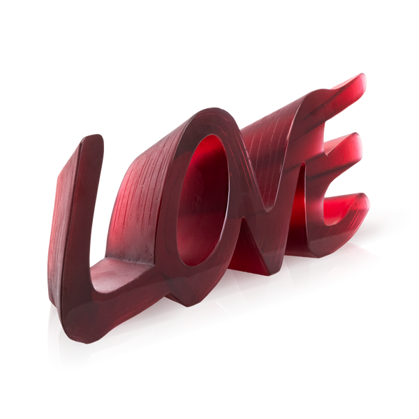 Daum Art Glass Daum Crystal True Love Red Large True Love
