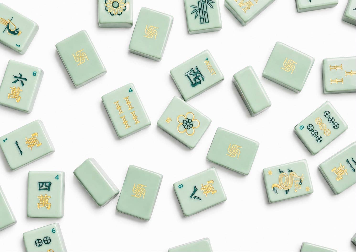 Tala Mahj - Tradewind Mahjong Tiles - Mint & Sea
