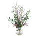 Distinctive Designs Home Decor Berries In Smoke Amber Glass Vase