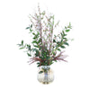 Distinctive Designs Home Decor Berries In Smoke Amber Glass Vase
