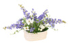 Distinctive Designs Home Decor Blue And White Delphinium And Garden Flowers In Lion Head Planter