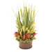 Distinctive Designs Home Decor Cattails And Repens With Millet And Grass In Round Planter
