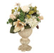 Distinctive Designs Home Decor Cream White Hydrangea With Roses In Urn
