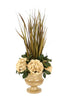 Distinctive Designs Home Decor Dried Grasses With Hydrangeas In Almond Classic Urn
