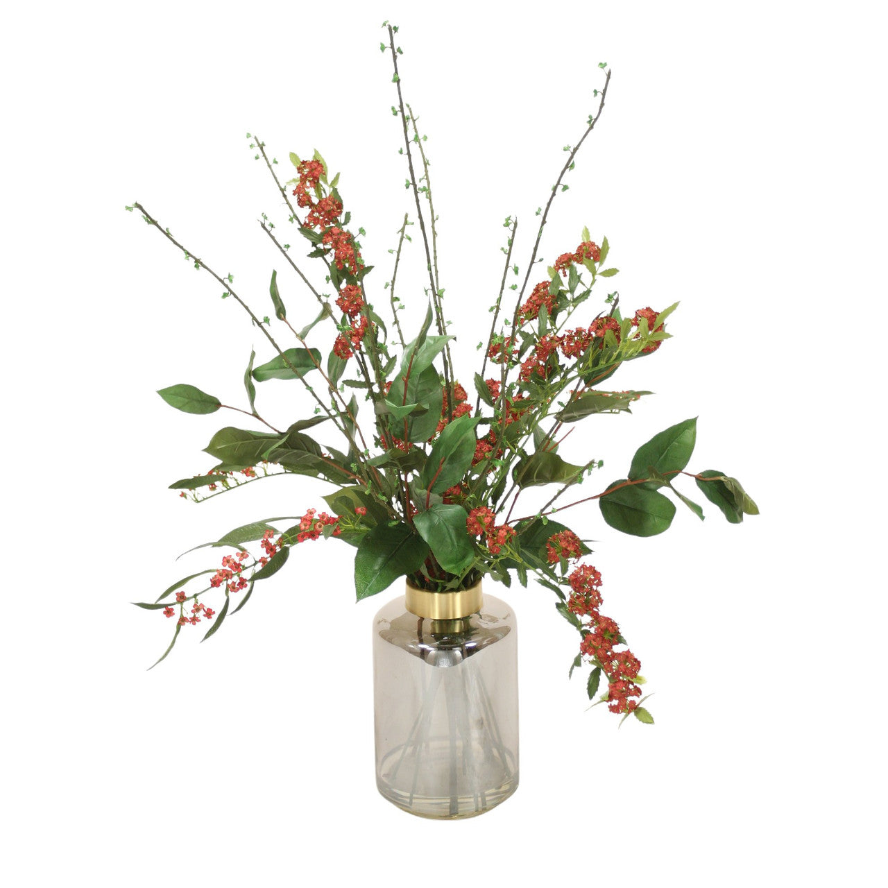 Distinctive Designs Home Decor Euphorbias In Smoke Glass