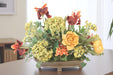 Distinctive Designs Home Decor Iris, Hydrangea, And Peonies In Oval Bowl With Feet