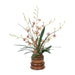 Distinctive Designs Home Decor Orchid Foliage In Brown Wooden Vase