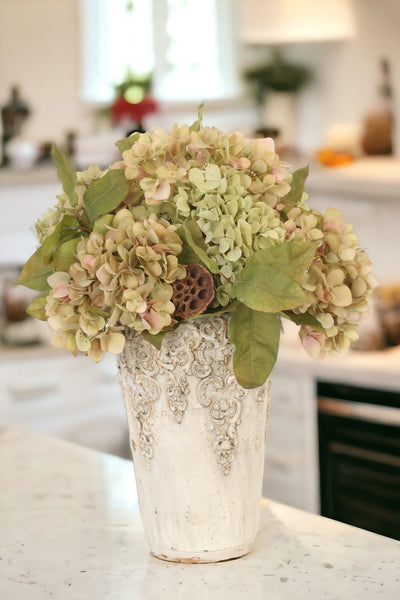 Distinctive Designs Preserved Hydrangea Mixed With Garden Flowers