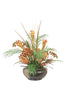 Distinctive Designs Tropical Mix In Resin With Tile Etched Vase