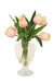 Distinctive Designs Home Decor Waterlook Pink Tulips In Glass Ball Stem Urn