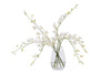 Distinctive Designs Home Decor Waterlook White Dendrobium Orchid In Angled Glass Vase