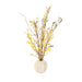Distinctive Designs Yellow Forsythia In White Pumpkin Shaped Planter