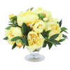 Distinctive Designs Home Decor Yellow Peonies In Low Footed Bowl