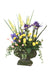 Distinctive Designs Yellow Primula, Iris And Snapdragons In Mossed Compote