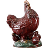 Danny's Fine Porcelain 14" Red Hen and Chickens