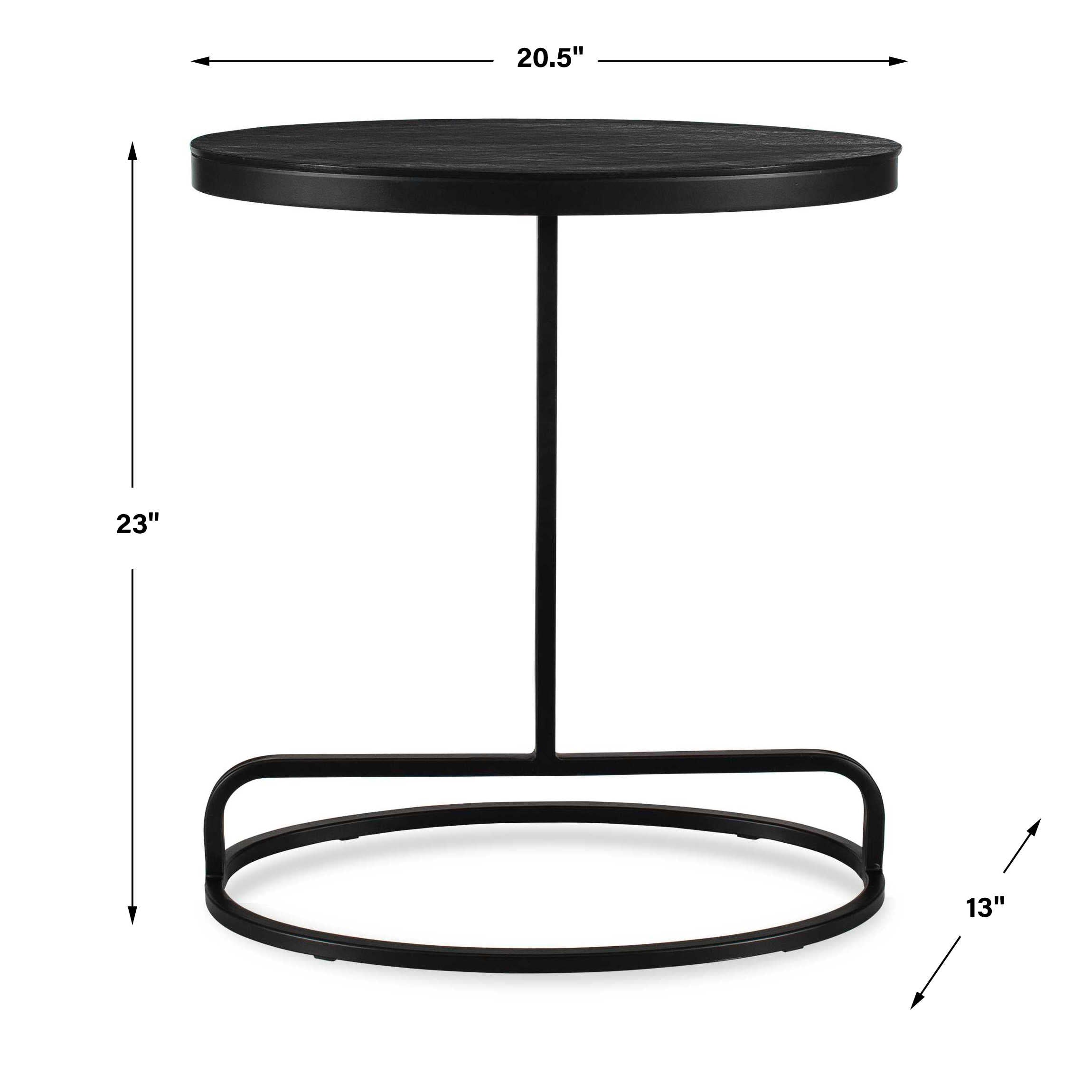 Furnishings Discovery Direct Home Decor Aluminum And Iron Balance Oval Accent Table