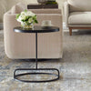 Furnishings Discovery Direct Home Decor Aluminum And Iron Balance Oval Accent Table