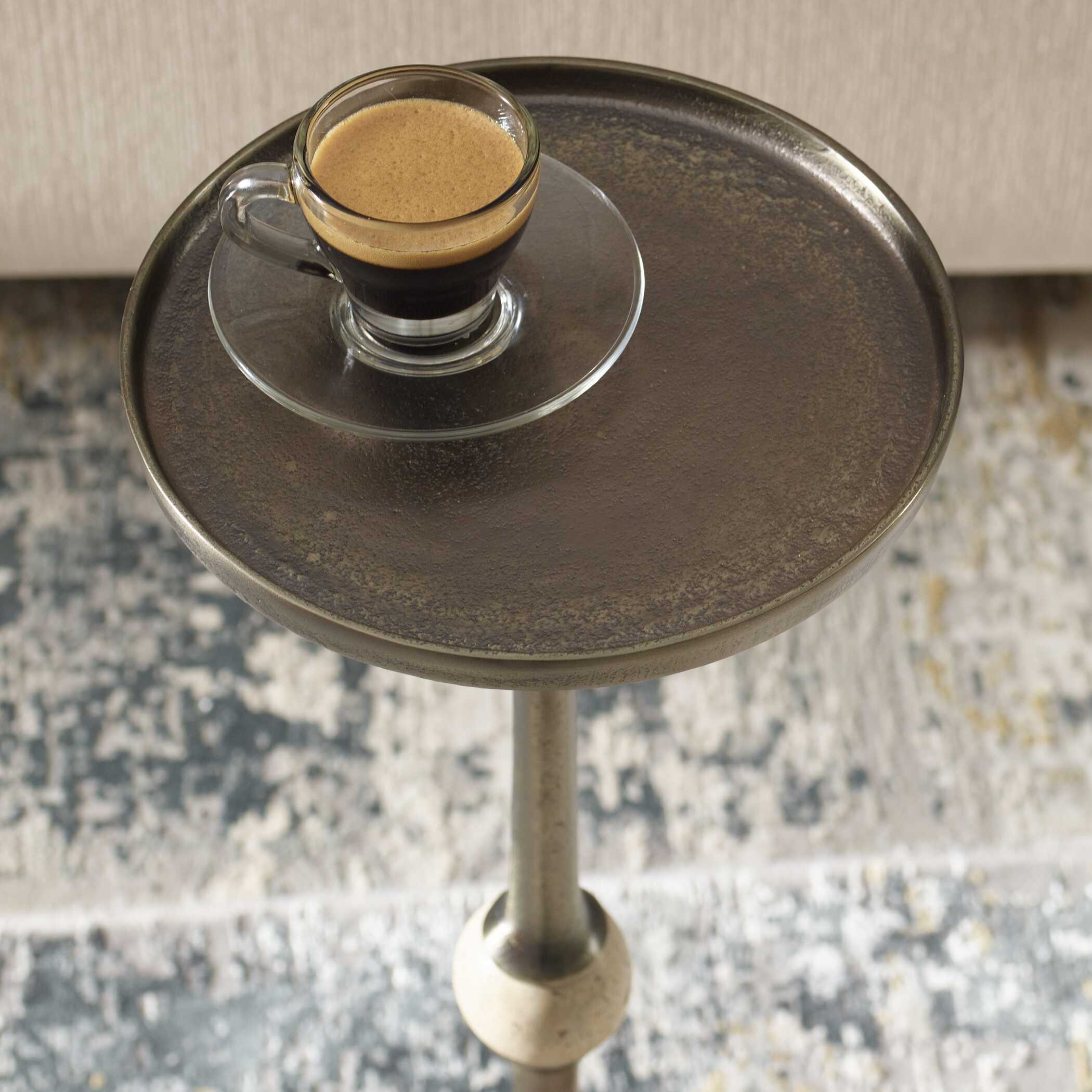 Furnishings Discovery Direct Home Decor Aluminum And Iron Bronze Finish Accent Table