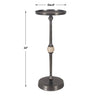 Furnishings Discovery Direct Home Decor Aluminum And Iron Bronze Finish Accent Table