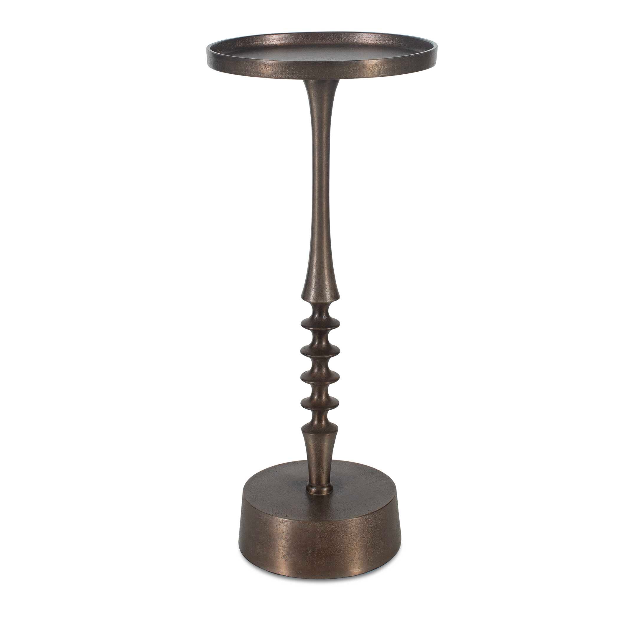 Furnishings Discovery Direct Home Decor Aluminum And Iron Classic Antiqued Accent Table