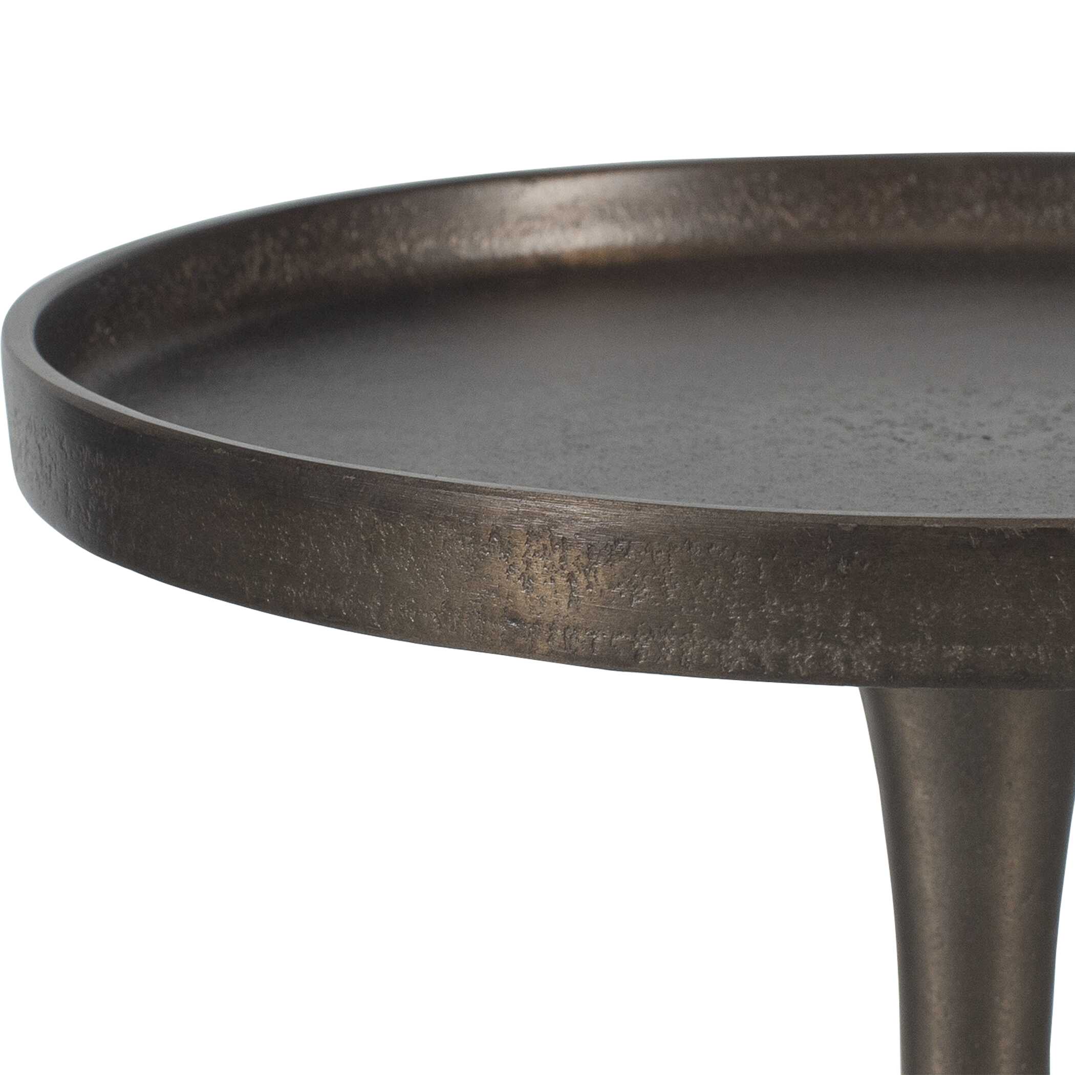 Furnishings Discovery Direct Home Decor Aluminum And Iron Classic Antiqued Accent Table