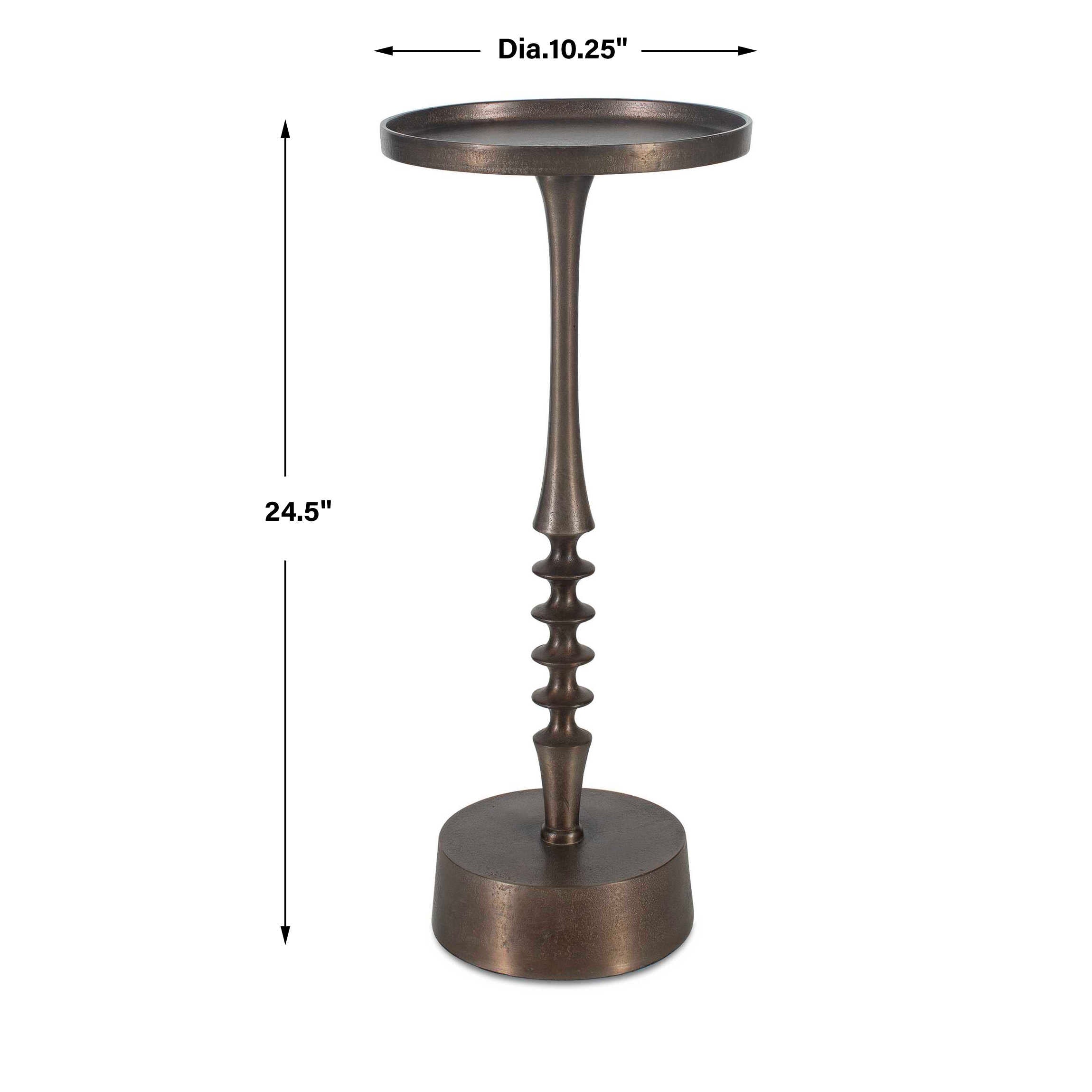 Furnishings Discovery Direct Home Decor Aluminum And Iron Classic Antiqued Accent Table
