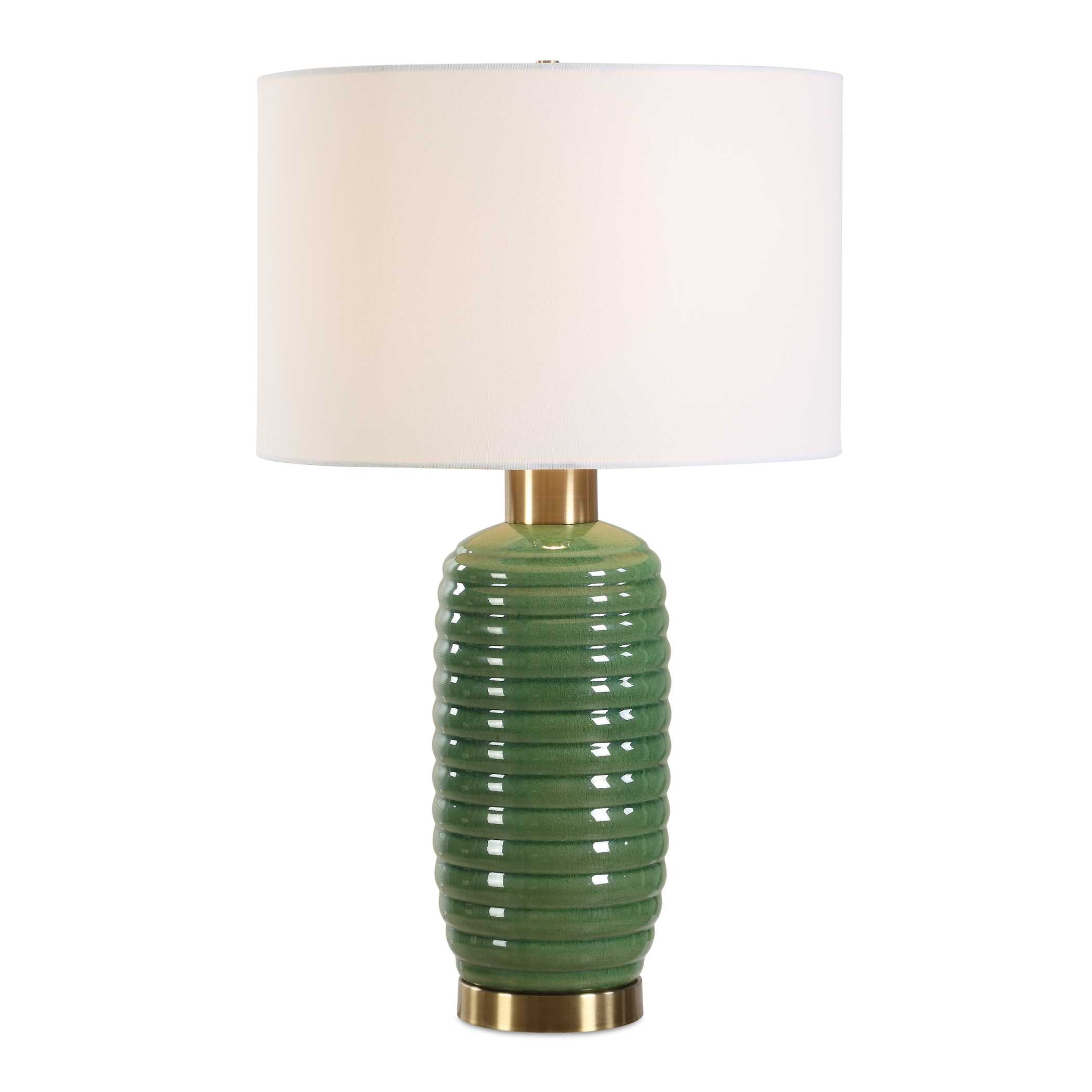 Furnishings Discovery Direct Home Decor Ceramic Olive Table Lamp