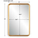 Furnishings Discovery Direct Home Decor Concave Gold Arch Mirror