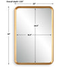 Furnishings Discovery Direct Home Decor Concave Gold Arch Mirror