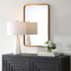 Furnishings Discovery Direct Home Decor Concave Gold Arch Mirror