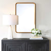 Furnishings Discovery Direct Home Decor Concave Gold Arch Mirror