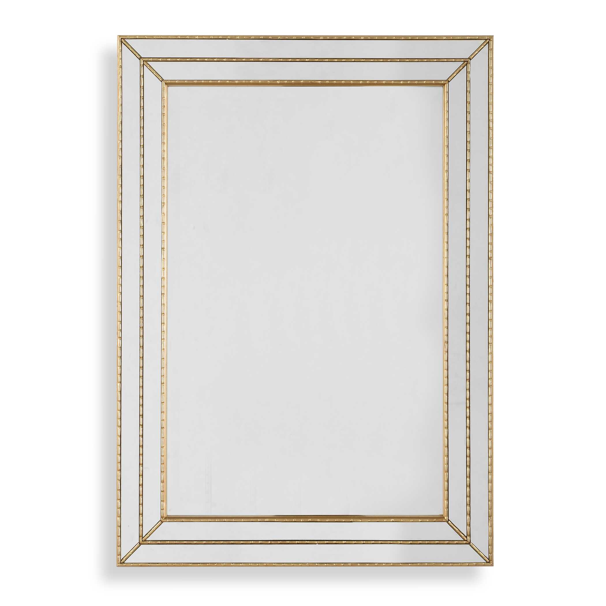 Furnishings Discovery Direct Home Decor Grooved Metallic Mirror