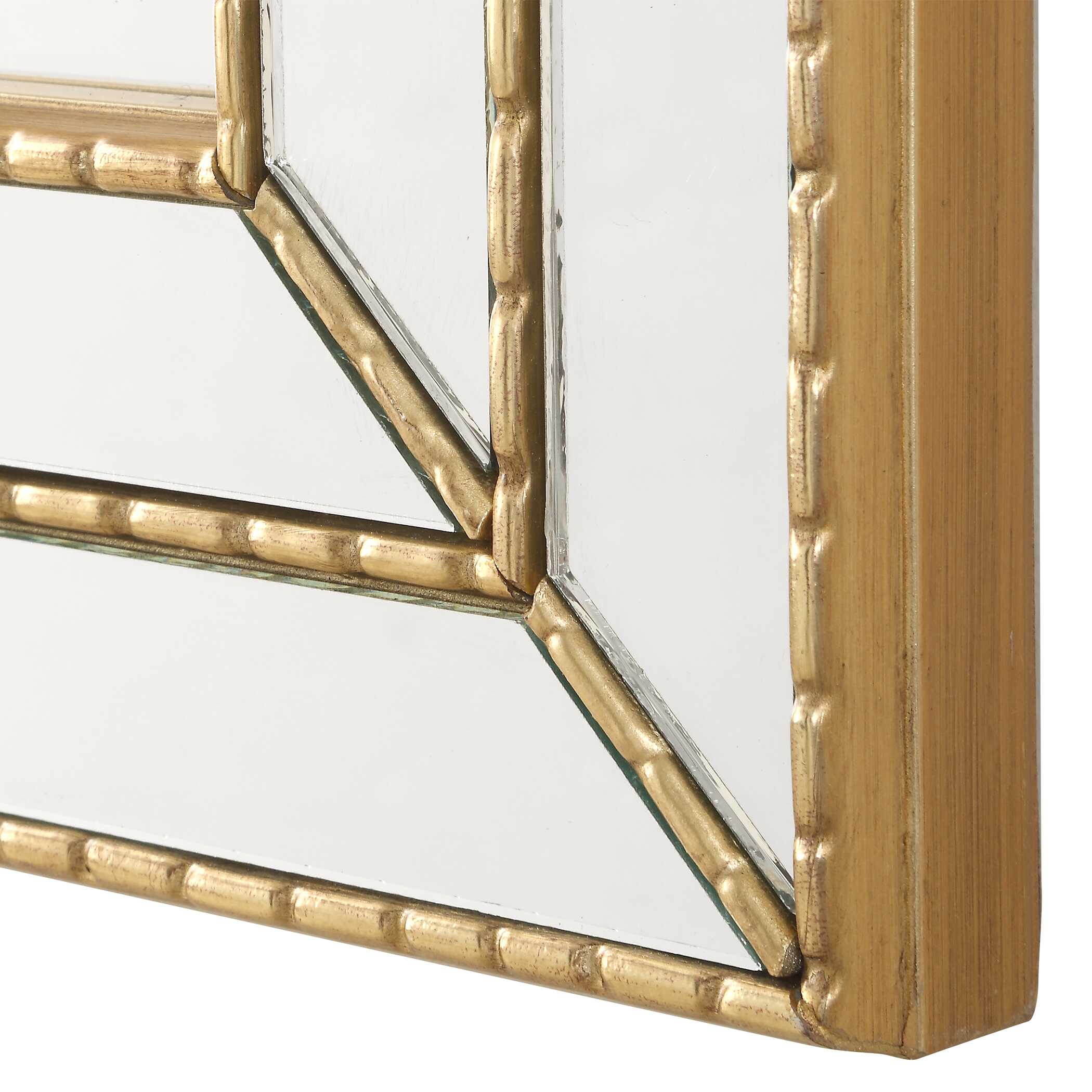 Furnishings Discovery Direct Home Decor Grooved Metallic Mirror