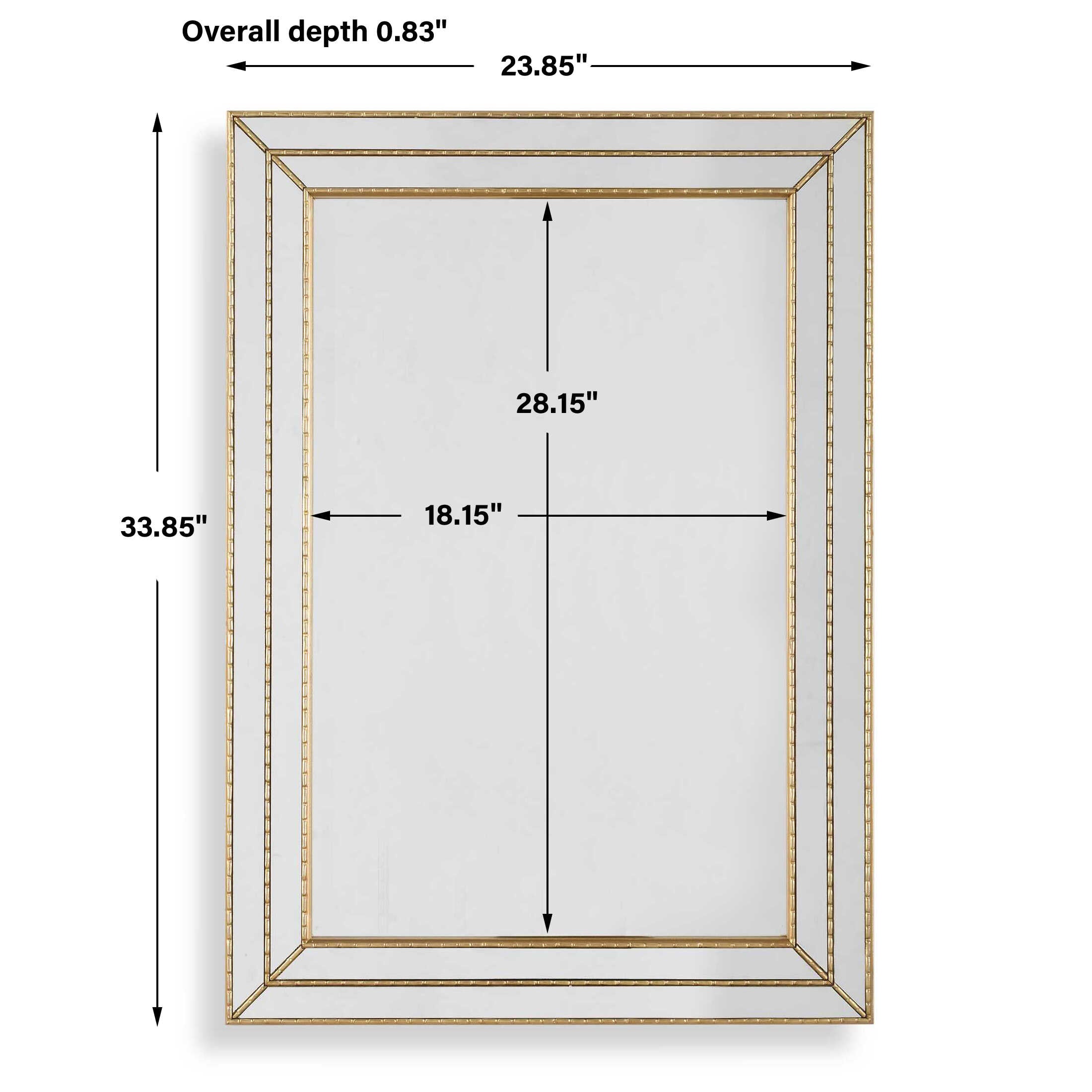 Furnishings Discovery Direct Home Decor Grooved Metallic Mirror