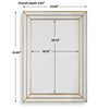 Furnishings Discovery Direct Home Decor Grooved Metallic Mirror