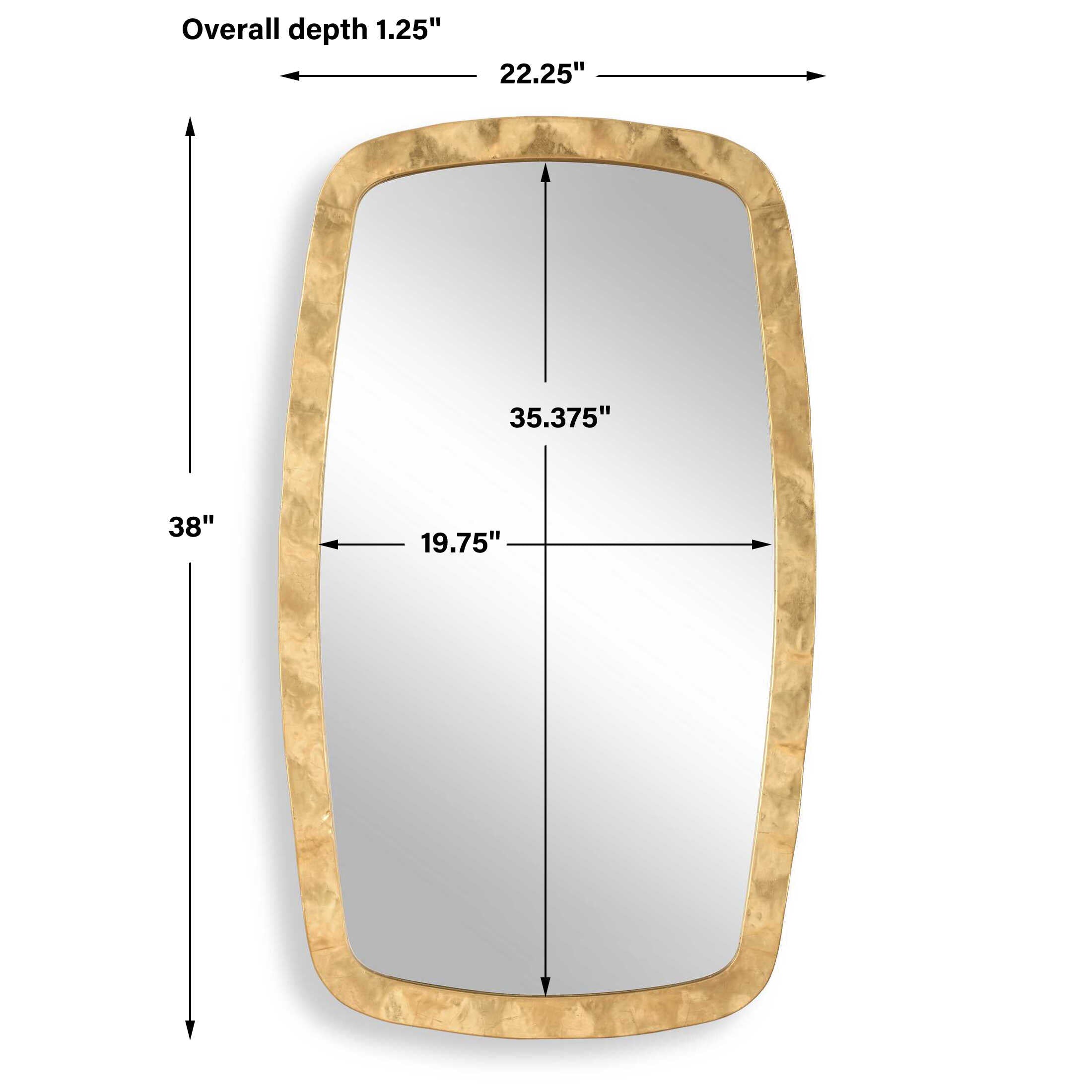 Furnishings Discovery Direct Home Decor Luxe Gold Leaf Mirror