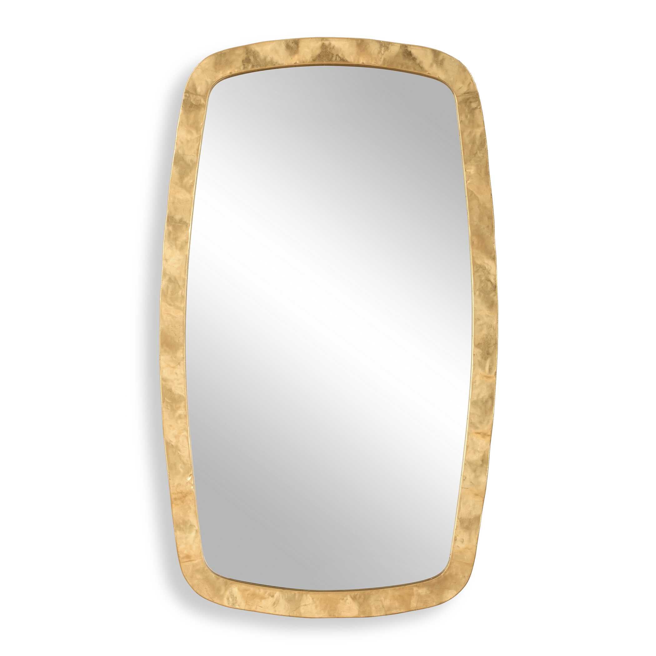 Furnishings Discovery Direct Home Decor Luxe Gold Leaf Mirror