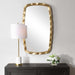 Furnishings Discovery Direct Home Decor Luxe Gold Leaf Mirror