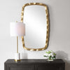 Furnishings Discovery Direct Home Decor Luxe Gold Leaf Mirror